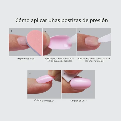 Miniatura 8 de BTArtbox Uñas Postizas Blancas Cortas a Presión - Uñas Postizas de Gel Suave en Forma de Almendra, Uñas Blancas con Pegamento para Uñas, Uñas