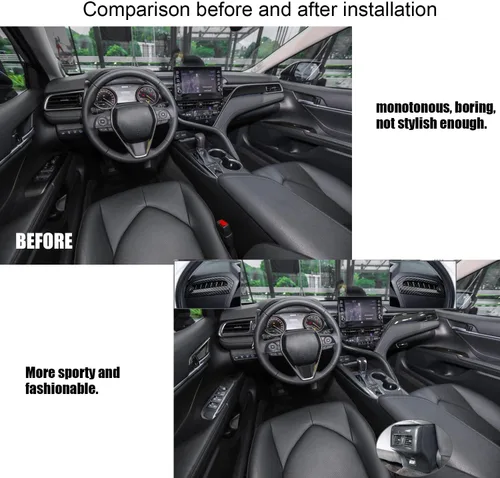 Miniatura 3 de Rifoda Para Camry Co-Piloto Guantera Lateral Panel de Interruptor Decoración Material ABS Ajuste para Toyota Camry 2018 2019 2020 2021 2022