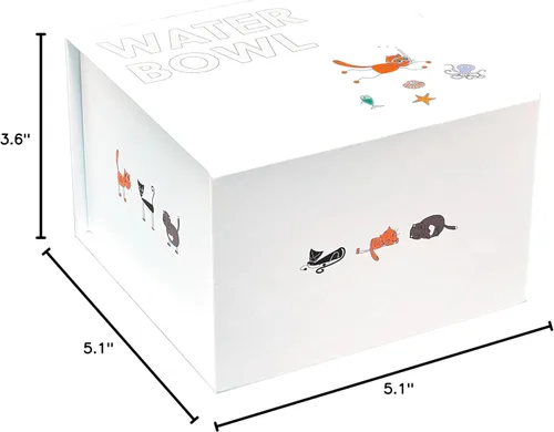 Miniatura 9 de Cuencos elevados para agua para gatos – Cuenco elevado para gatos de interior – Platos para gatos poco profundos con bigotes y cuello – Altura