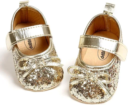 Antheron Baby Girls Mary Jane Flats - Mocasines para bebé con suela suave, diseño floral brillante