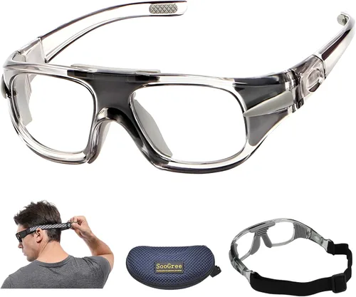 Miniatura 10 de SooGree Gafas Deportivas de Squash y Racquetball, Gafas de Baloncesto, Correa Ajustable, Resistente al Impacto