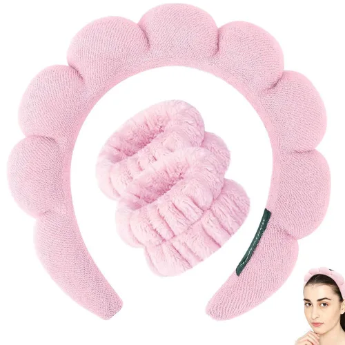 Miniatura 12 de Diademas de cuidado de la piel para el lavado facial, diademas de spa para lavar la cara, suaves diademas de cuidado de la piel y maquillaje
