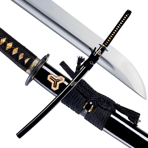 Miniatura 17 de Espada Katana Japonesa Samurai Hecha a Mano con Saya de Madera de Rayskin Dura, Puede Cortar Bambú