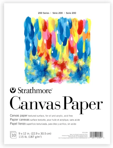 Miniatura 3 de Strathmore serie 200 Paquete de 10 placas de lienzo, de 9 x 12 pulgadas, con cinta de sujeción.