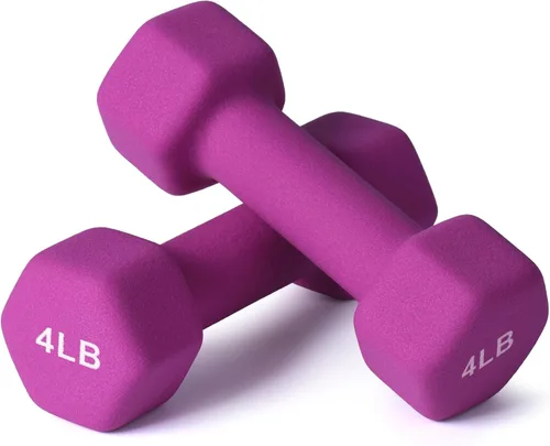 Miniatura 35 de Portzon Mancuernas de neopreno con agarre antideslizante para ejercicio de entrenamiento corporal total y tonificación muscular, compatible con 2