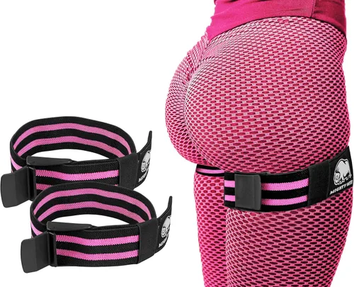 Miniatura 10 de BFR Bandas de oclusión para mujer, restricción del flujo sanguíneo, bandas de entrenamiento para piernas, glúteos y cadera, tela de resistencia