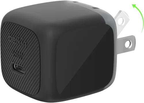 Bloque de Cargador USB C Belkin 45W - PD3.1 PPS Carga Súper Rápida - Samsung Galaxy S25, S24, Apple iPhone 17, Air, Pro, Pro Max, AirPods, Apple