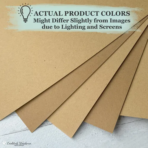 Miniatura 3 de Cardstock Warehouse - Caja de papel kraft marrón – 8.5 x 11 pulgadas – 100 libras / 9.52 oz/m² 100% reciclado de alta calidad – 25 hojas