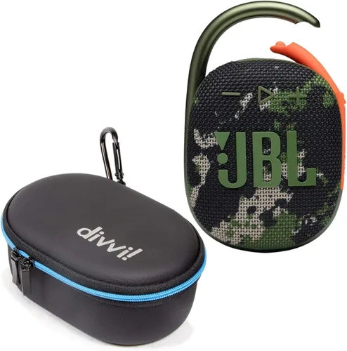 Miniatura 10 de JBL Clip 4 - Altavoz Bluetooth portátil (Azul) + Paquete con funda protectora rígida divvi! (Negro)