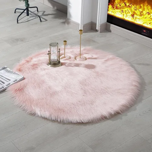 Miniatura 13 de linmopm Alfombra de piel sintética de pelo lanudo esponjoso negro de 2x6 pies para dormitorio, cabecera de la cama, suelo, sala de estar, cojín