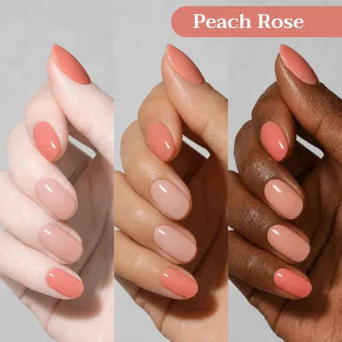 Miniatura 3 de Peel-Off - Juego de 3 esmaltes de uñas veganos – melocotón y melocotón pálido + capa superior transparente Halal, a base de agua, transpirable,