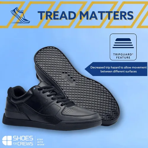 Miniatura 5 de Shoes For Crews Zapatillas de trabajo antideslizantes para hombre - Zapatos cómodos y antideslizantes para hombres en servicio de alimentos, salud
