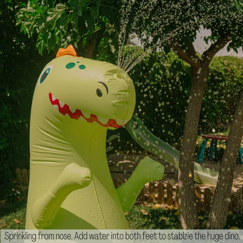 Miniatura 5 de Float Joy Rociador inflable de 5.5 pies, dinosaurio gigante T-REX, gran regalo para niños y adultos, juguete de agua para decoración de fiesta