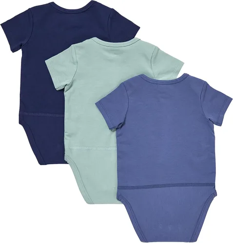 Miniatura 2 de Hanes Baby Pure Comfort Organic Short Sleeve Bodysuit, Infant Boy & Girl, 3-Pack