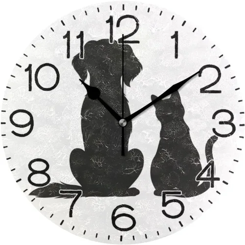 Miniatura 17 de ALAZA Reloj de pared con diseño de pájaros en rama, funciona con pilas, silencioso, de cuarzo, analógico, rústico, estilo rural, redondo, decoración