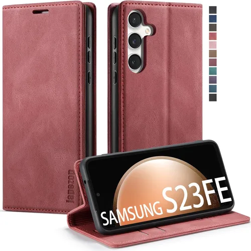 Miniatura 36 de Funda para Samsung Galaxy S23 5G, funda tipo cartera para Samsung Galaxy S23 5G con bloqueo RFID, tarjetero y función atril magnético, funda