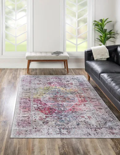 Miniatura 26 de Unique Loom Yara Collection - Alfombra de área Yash (2' x 3' Rectángulo, Lino Carbón/Beige)