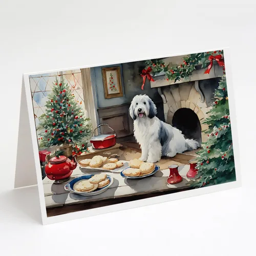 Miniatura 21 de Caroline's Treasures DAC3884GCA7P Paquete de 8 tarjetas en blanco de Navidad con galletas de husky siberiano Tarjetas de felicitación con sobres