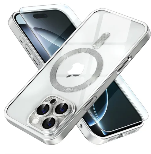 Miniatura 32 de Misea Funda magnética para iPhone 14 compatible con MagSafe [nunca amarillenta] [protección contra caídas de grado militar] protector completo