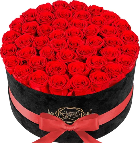 Miniatura 25 de Prifroti 17 flores en una caja de gamuza de lujo, regalos de cumpleaños para mujeres, flores preservadas, regalo de rosas para el día de la madre