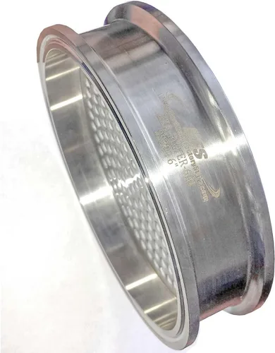 Miniatura 3 de HFS (R) Placa de filtro de triple abrazadera de 6 pulgadas, soldadura media, accesorio sanitario de alta presión con agujeros de 0.236 in de acero