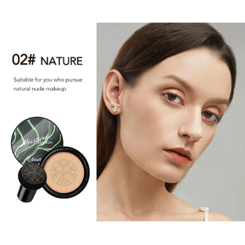 Miniatura 9 de Base de cojín de aire de cabeza de hongos, crema BB hidratante nude corrector mate de larga duración, Air Heads CC Cream maquillaje facial (natural)