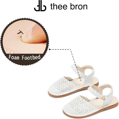 Miniatura 106 de THEE BRON Sandalias cómodas para niñas, zapatos para niños, sandalias rellenas