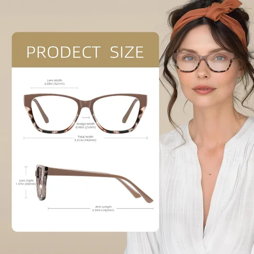 Miniatura 3 de Cateye Reading Glasses for Women - Mocha Muse Tortuga de cacao