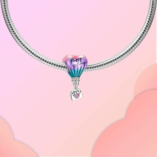 Miniatura 2 de LUXILLA Abalorio de plata de ley 925 para madre, hija, abuela, para familia, amor, madre, hija, abuela, para pulseras, collares, dijes, joyas