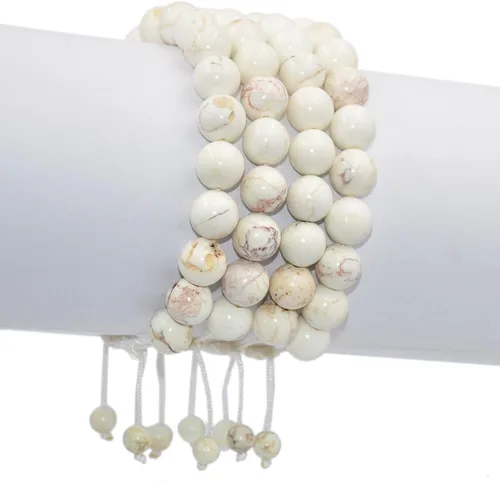 Miniatura 3 de AD Beads - Pulseras de gemas naturales de 0.39 pulgadas, cristales de sanación, macramé ajustable de 7 a 9 pulgadas