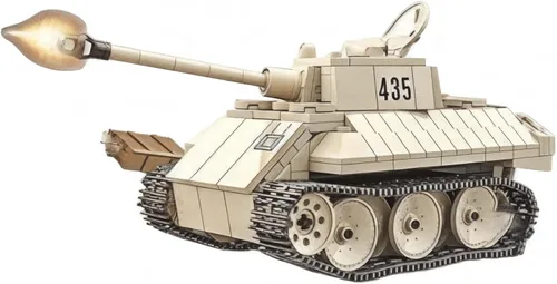 Miniatura 4 de General Jim's Serie Militar WW2 Bloques de construcción - Ejército alemán Leopardo VK-1602 Reconocimiento Batalla Tanque Bloques de Construcción