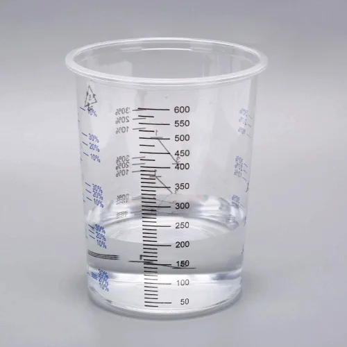 Miniatura 6 de 10 unids 20.3 fl oz pintura de plástico transparente mezcla líquida graduada taza de medición color al azar