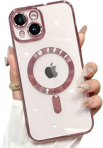 Miniatura 54 de Funda magnética para iPhone 12 Pro Max transparente compatible con MagSafe Funda protectora de lente de cámara integrada para iPhone 12 Pro Max
