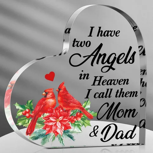 Miniatura 7 de Karenhi Regalos de Navidad cardenales rojos de 6 x 4 pulgadas, regalo conmemorativo de duelo por pérdida de un ser querido, decoraciones de Papá