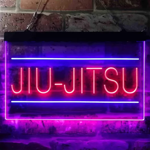 Miniatura 2 de ADVPRO Jiu-Jitsu Brasileño Sport Dual Color LED Neon Sign Azul y Rojo 12 x 8 pulgadas st6s32-i3836-br