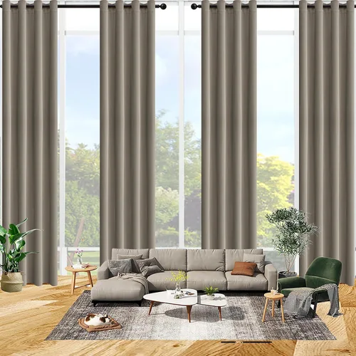 Miniatura 11 de Qiseca Cortinas extralargas de 132 pulgadas de largo para sala de estar, cortinas de techo de 11 pies, ventanas altas hechas a medida de 2 pisos