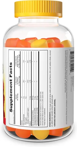 Miniatura 9 de Sesame Street Omega 3 gomitas para niños, 50 mg de omega-3 por gomita, suministro para 4 meses, sin regusto a pescado, suplemento sin mariscos