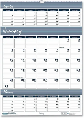 House of Doolittle Calendario de pared de tres meses 2024, Bar Harbor, 12 x 17 pulgadas, enero a diciembre (HOD342-24)
