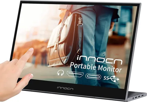 INNOCN Monitor portátil para computadora portátil, pantalla táctil de 15.6 pulgadas, 1080P, HDMI, USB C, pantalla externa de computadora, ultra
