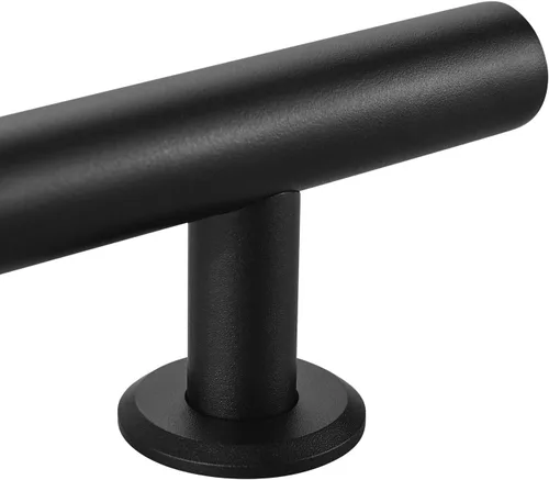 Miniatura 7 de FaithLand Juego de manijas de puerta resistentes de 12 pulgadas en color negro, manija de puerta corrediza de granero, para puertas de hasta 2 3/8