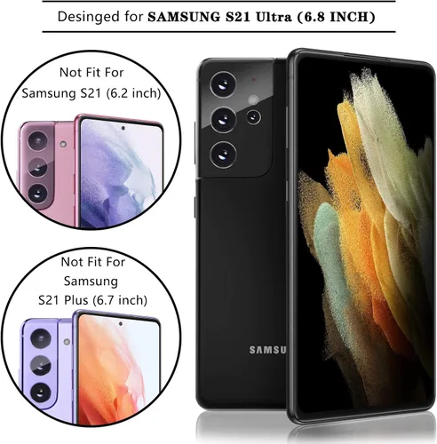 Miniatura 7 de LYWHL Paquete de 2 + 2 protectores de pantalla de privacidad para Samsung Galaxy S21 Ultra [compatible con identificación de huellas dactilares]