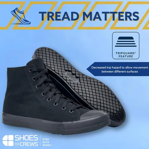 Miniatura 4 de Shoes for Crews Zapatillas de trabajo unisex antideslizantes de caña alta - Zapatos cómodos y resistentes al agua para mujeres y hombres