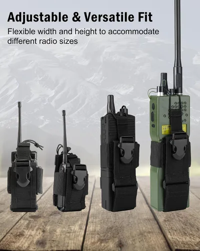 Miniatura 4 de VIPERADE MOLLE Funda de Radio - Funda Universal para Walkie Talkie para Cinturón de Servicio y Chaleco, Soporte de Radio Táctico para Baofeng