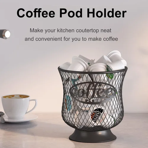 Miniatura 4 de ITHSKUILL Soporte para cápsulas de café, organizador de tazas K pequeñas, almacenamiento de tazas K para guardar crema de café expreso, fácil