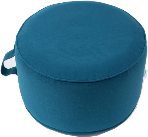 Miniatura 4 de QILLOWAY Otomana inflable para exteriores para patio, puf redondo impermeable, reposapiés inflable, reposapiés al aire libre para piscina, jardín