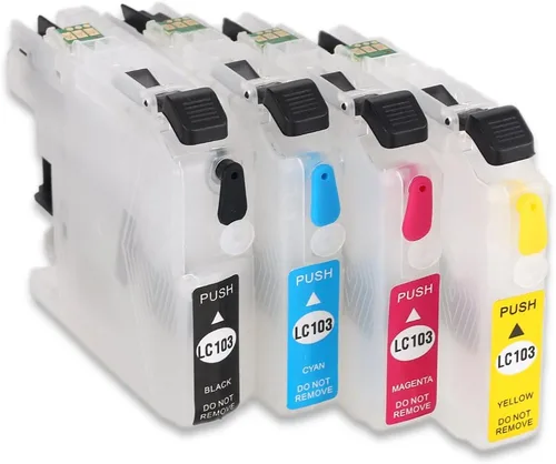 Miniatura 2 de Fink Cartucho de tinta recargable vacío de repuesto para Brother LC103 LC105, funciona con MFC-J4510DW J450DW J285DW J470DW J475DW J650DW J870DW