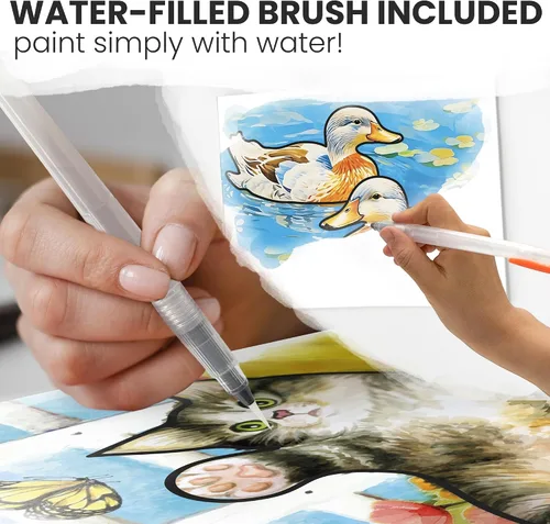 Miniatura 2 de QUOKKA Pintura con Agua Actividades para Demencia para Personas Mayores - Recuerdos de la Granja - Productos para Alzheimer para Ancianos