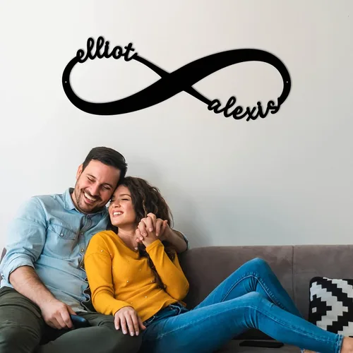Miniatura 7 de Decoración de amor infinito de metal Letrero de infinito personalizado Regalos para ella Regalo de boda personalizado para pareja Regalo