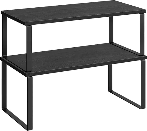 Miniatura 16 de SONGMICS Estante Organizador de Gabinete, Juego de 2 Estantes de Encimera de Cocina, Almacenamiento de Cocina, Estante de Especias, Apilable