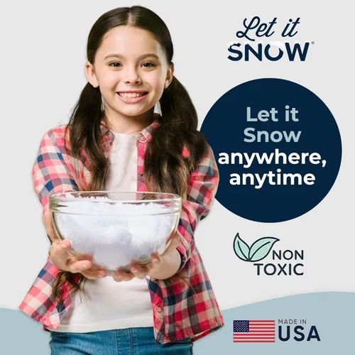 Miniatura 2 de Let it Snow Nieve Falsa Instantánea para Slime - Fabricada en los Estados Unidos, Suave, Segura y Fácil de Usar Polvo de Nieve Artificial - Nieve
